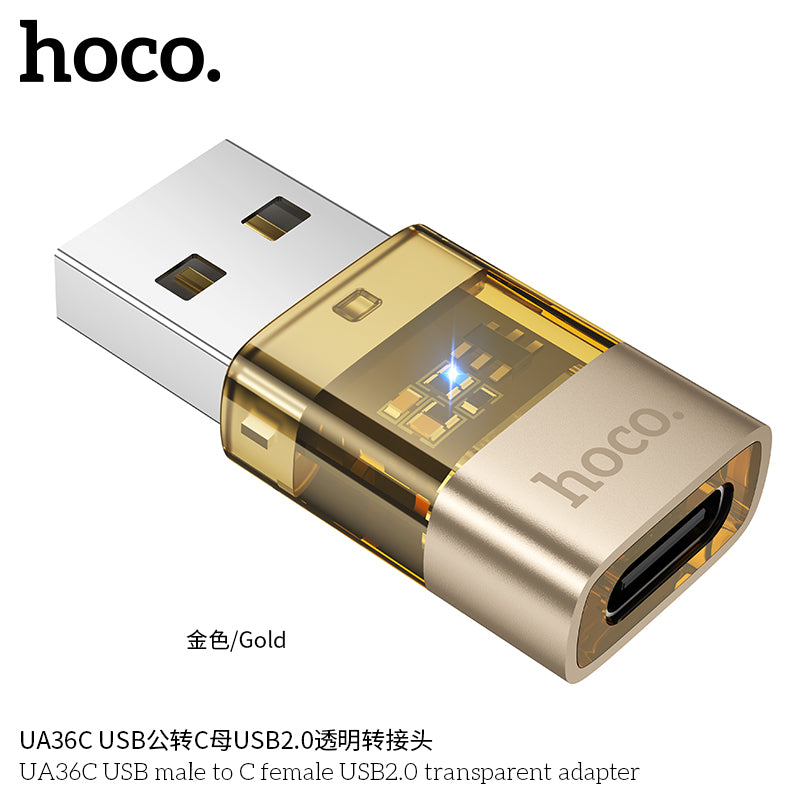 HD_SYNC:UA36C USB male to C female USB2.0 transparent adapter