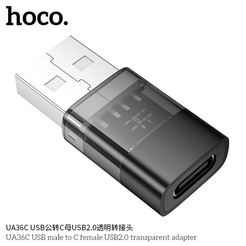HD_SYNC:UA36C USB male to C female USB2.0 transparent adapter