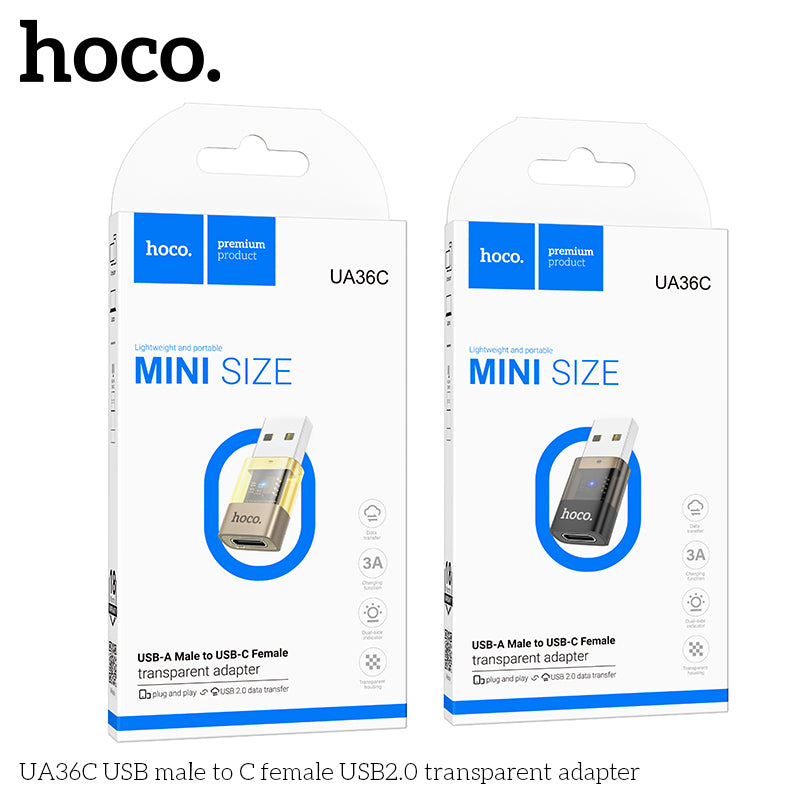 HD_SYNC:UA36C USB male to C female USB2.0 transparent adapter