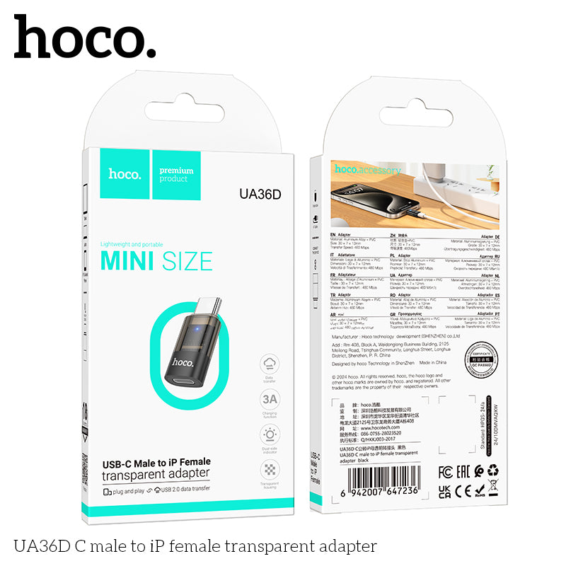 HD_SYNC:UA36D C male to iP female transparent adapter