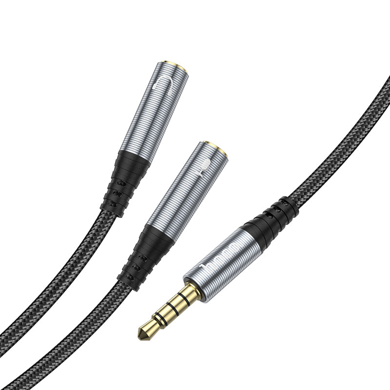 HD_SYNC:UPA21 2-in-1 3.5 headset audio adapter cable(male to 2*female)