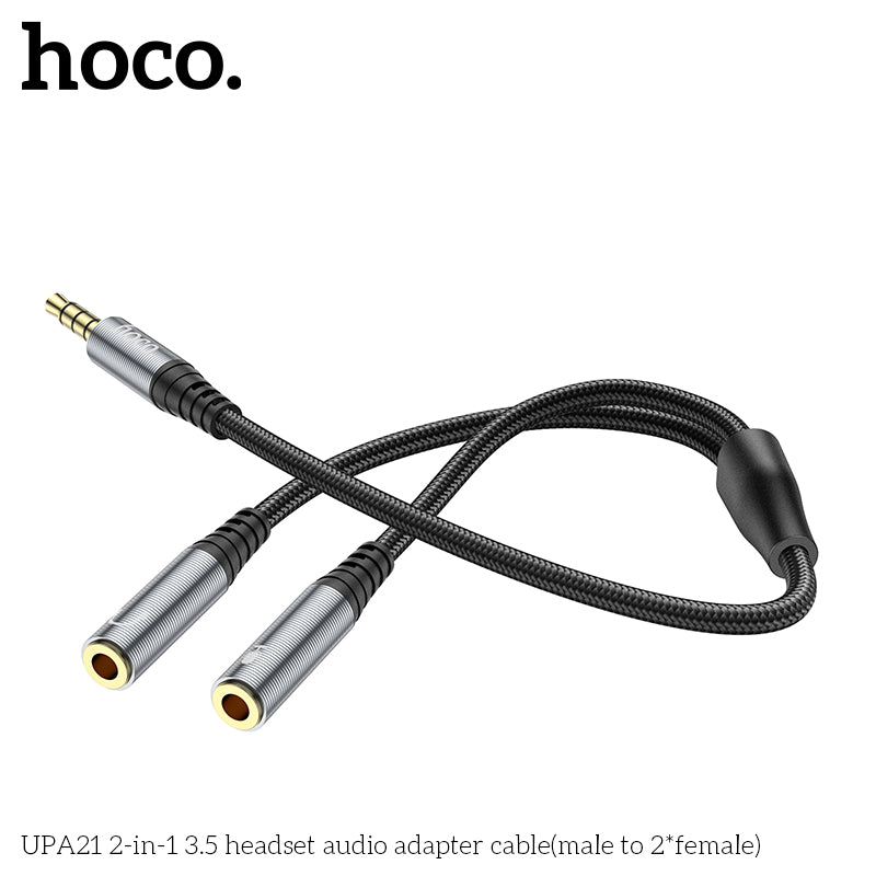 HD_SYNC:UPA21 2-in-1 3.5 headset audio adapter cable(male to 2*female)