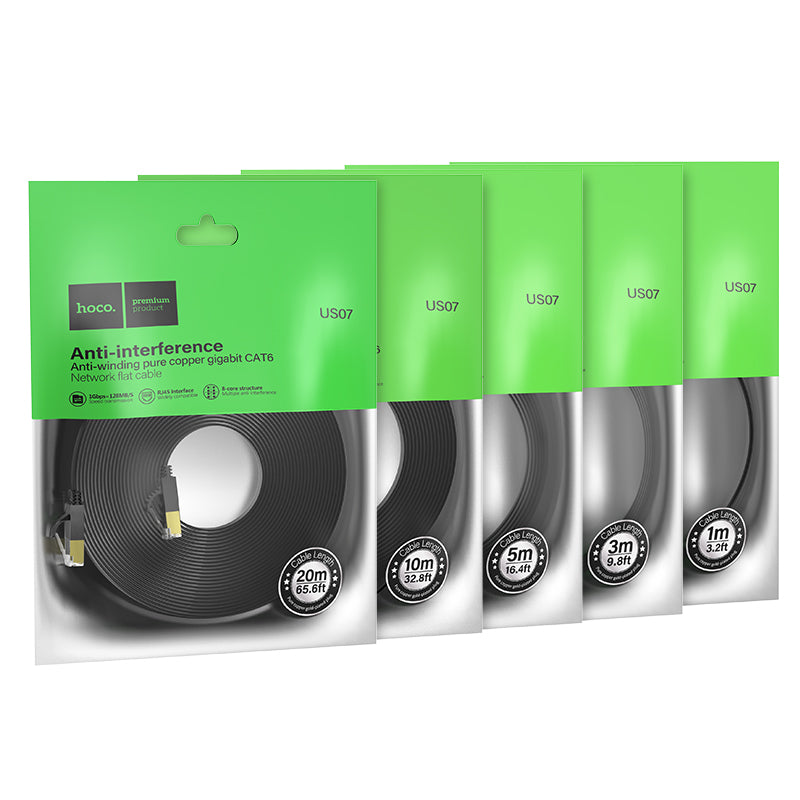 HD_SYNC:US07 General pure copper flat network cable(L=5M)