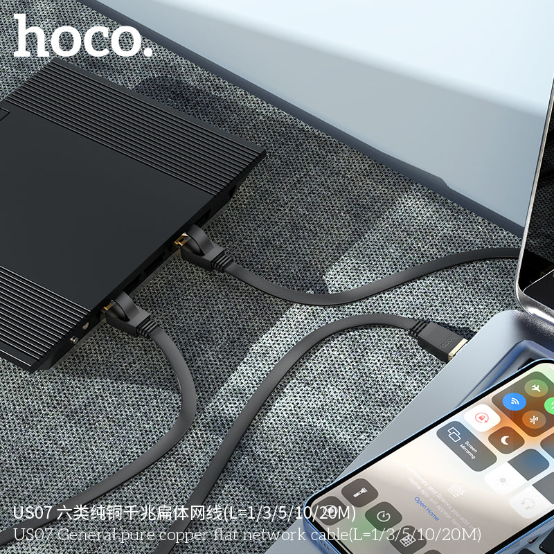 HD_SYNC:US07 General pure copper flat network cable(L=3M)