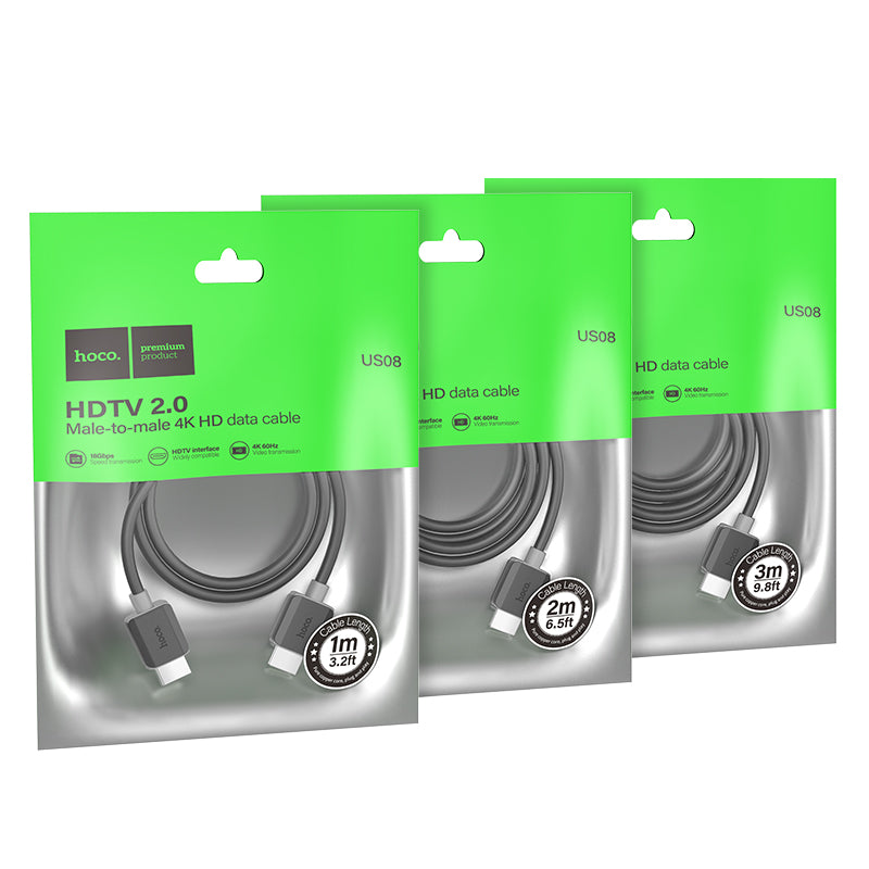 HD_SYNC:US08 HDTV 2.0 male-to-male 4K HD data cable(L=2M)