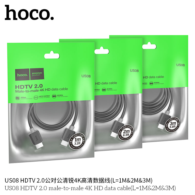 HD_SYNC:US08 HDTV 2.0 male-to-male 4K HD data cable(L=3M)