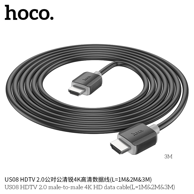 HD_SYNC:US08 HDTV 2.0 male-to-male 4K HD data cable(L=3M)