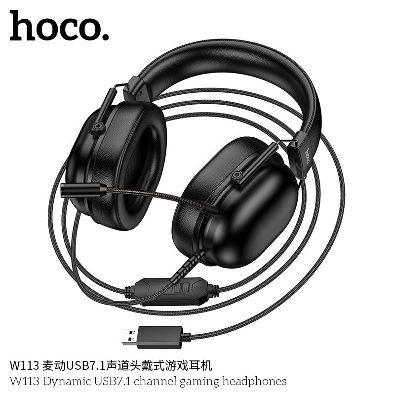 HD_SYNC:W113 Dynamic USB7.1 channel gaming headphones