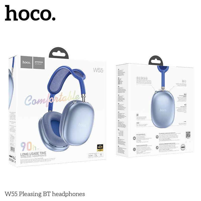 HD_SYNC:W55 Plus Happiness ANC noise reduction BT headphones
