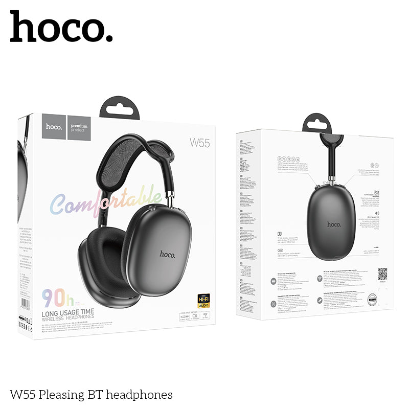 HD_SYNC:W55 Plus Happiness ANC noise reduction BT headphones