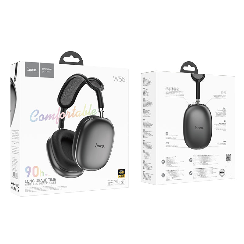 HD_SYNC:W55 Plus Happiness ANC noise reduction BT headphones