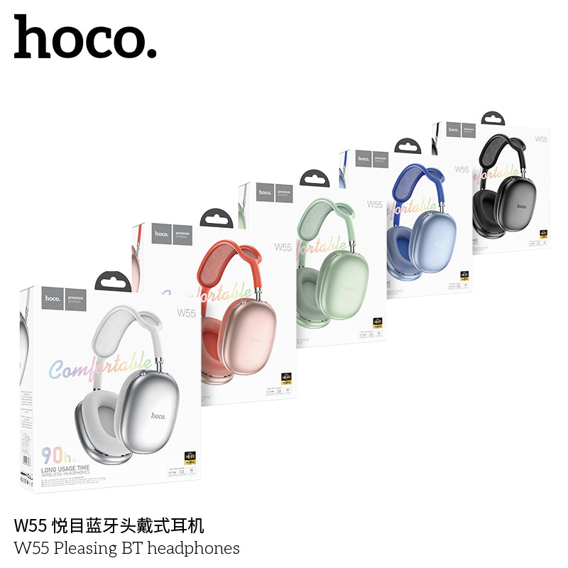 HD_SYNC:W55 Plus Happiness ANC noise reduction BT headphones