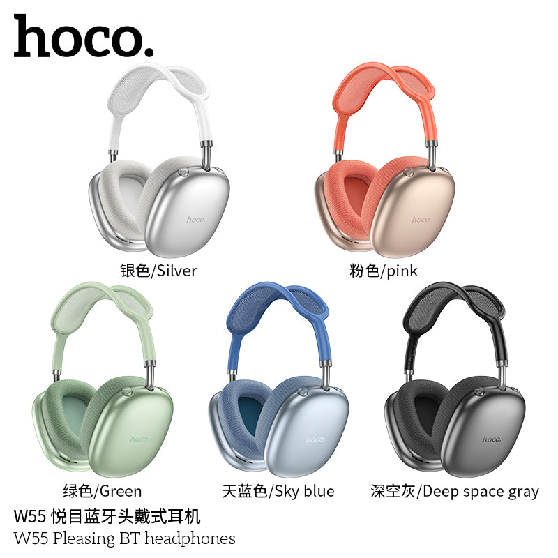 HD_SYNC:W55 Plus Happiness ANC noise reduction BT headphones