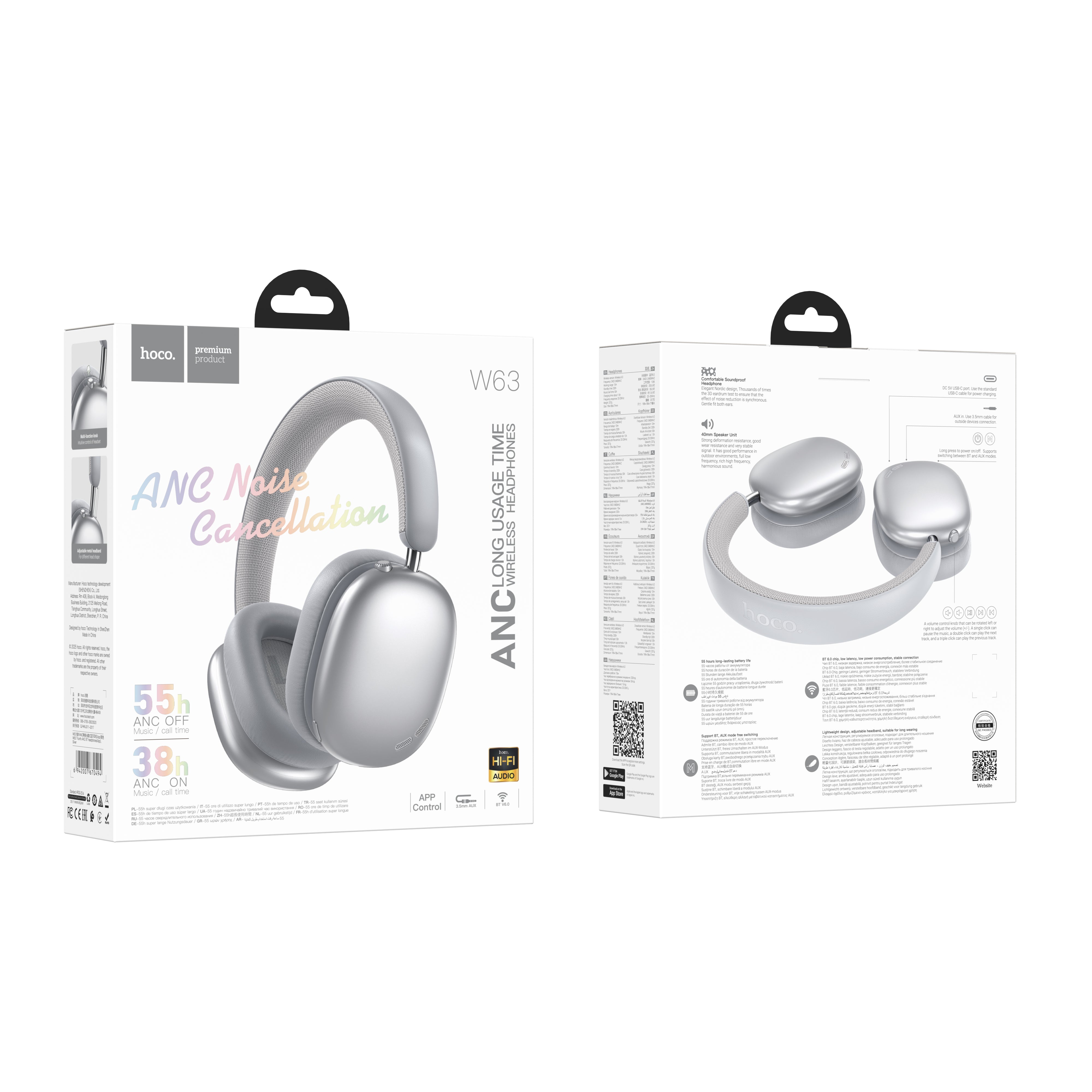 HD_SYNC:W63 Triunfo ANC BT headphones(App)