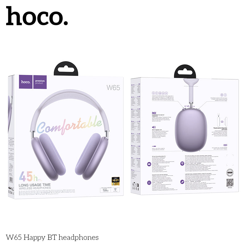 HD_SYNC:W65 Plus Happy ANC BT headphones