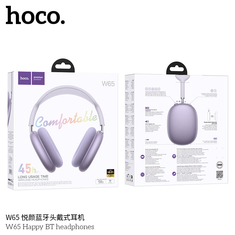 HD_SYNC:W65 Plus Happy ANC BT headphones