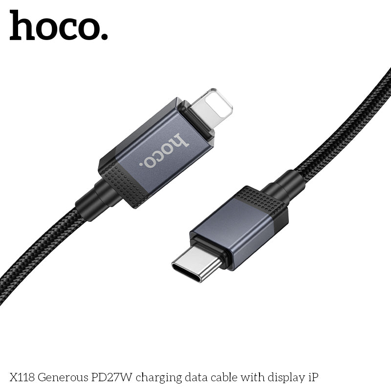 HD_SYNC:X118 Generous 60W charging data cable with display C to C