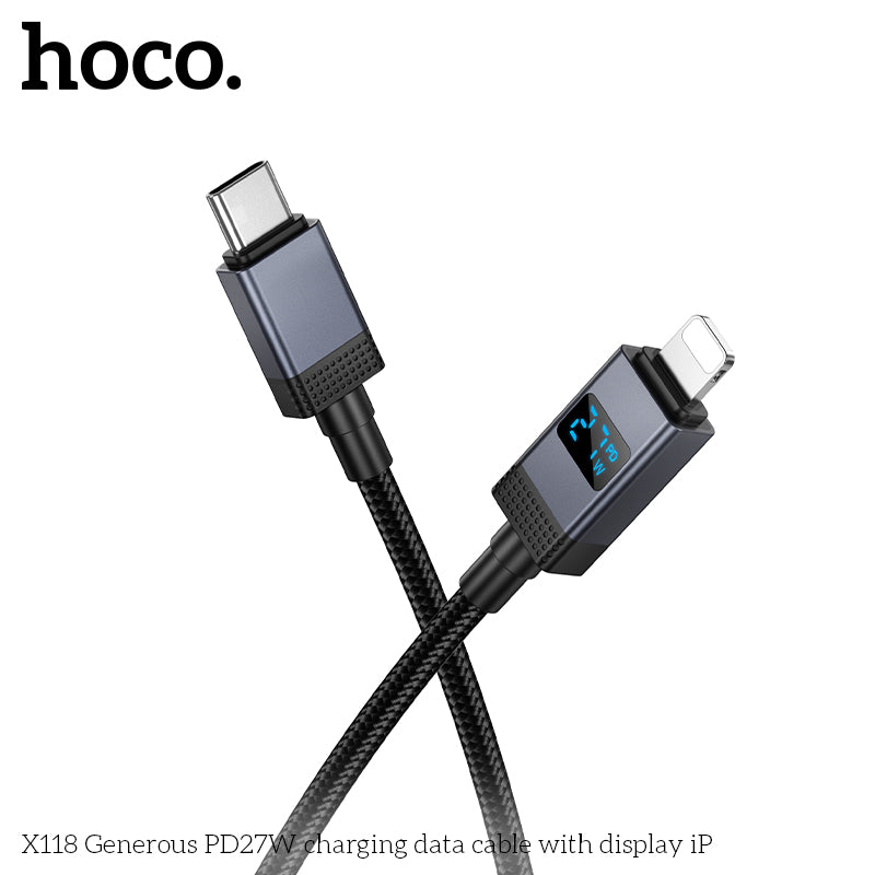 HD_SYNC:X118 Generous 60W charging data cable with display C to C