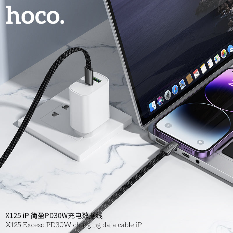 HD_SYNC:X125 Surplus 2-in-1 60W charging data cable C to C/iP