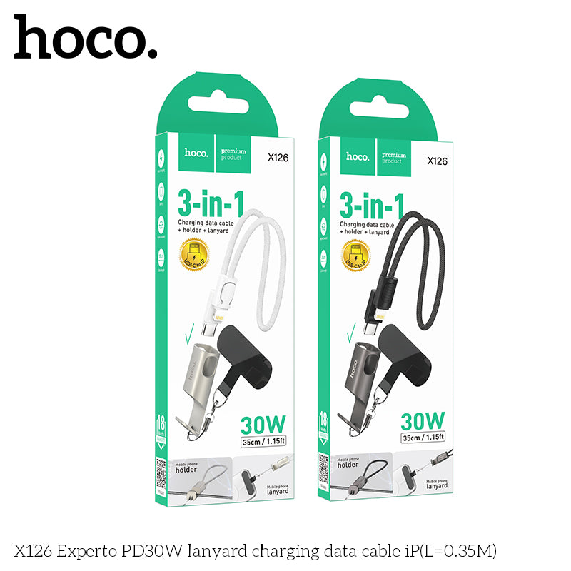 HD_SYNC:X126 Experto PD30W lanyard charging data cable iP(L=0.35M)