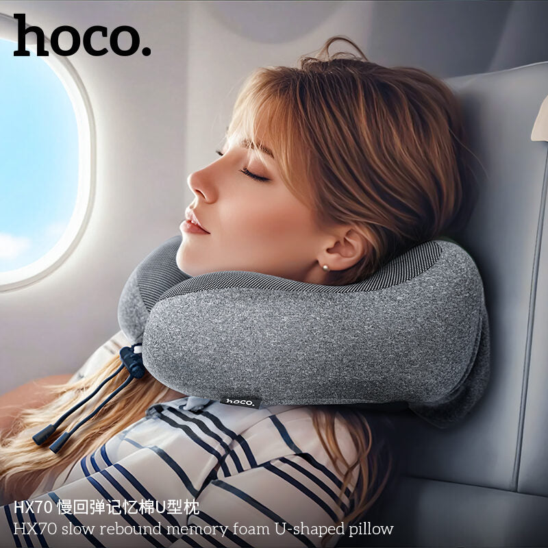 Hoco HX70 Slow Rebound Memory Foam U-Shaped Pillow best for holiday