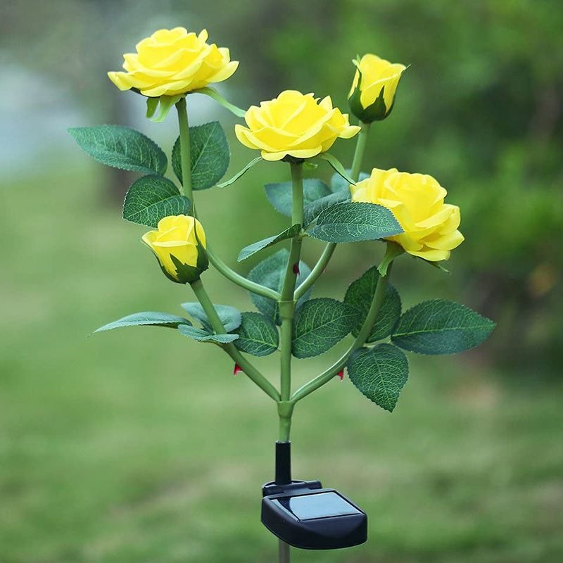 Solar Rose Light Lamp white  Rose Flower