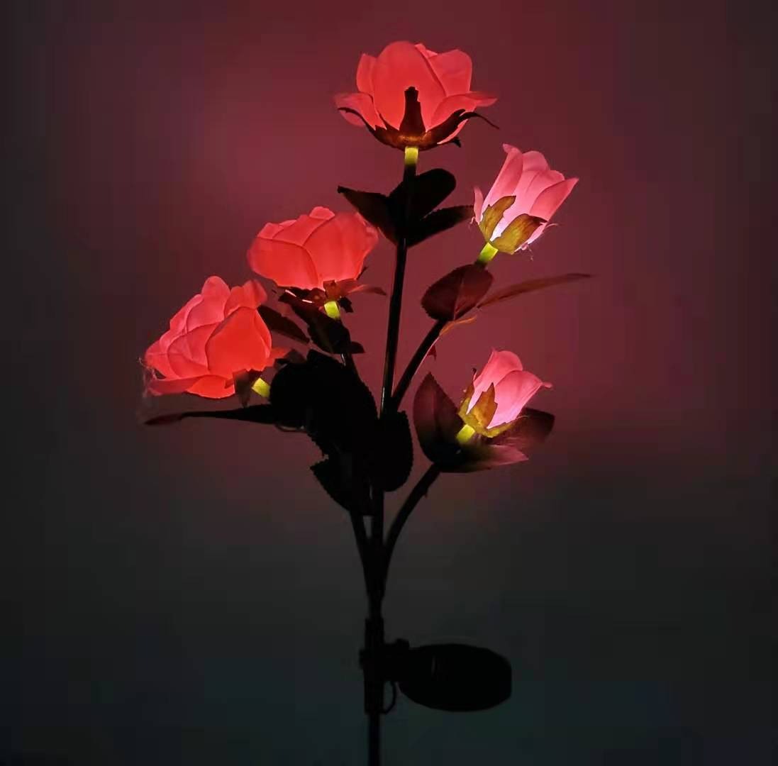 Solar Rose Light Lamp Blue Rose Flower