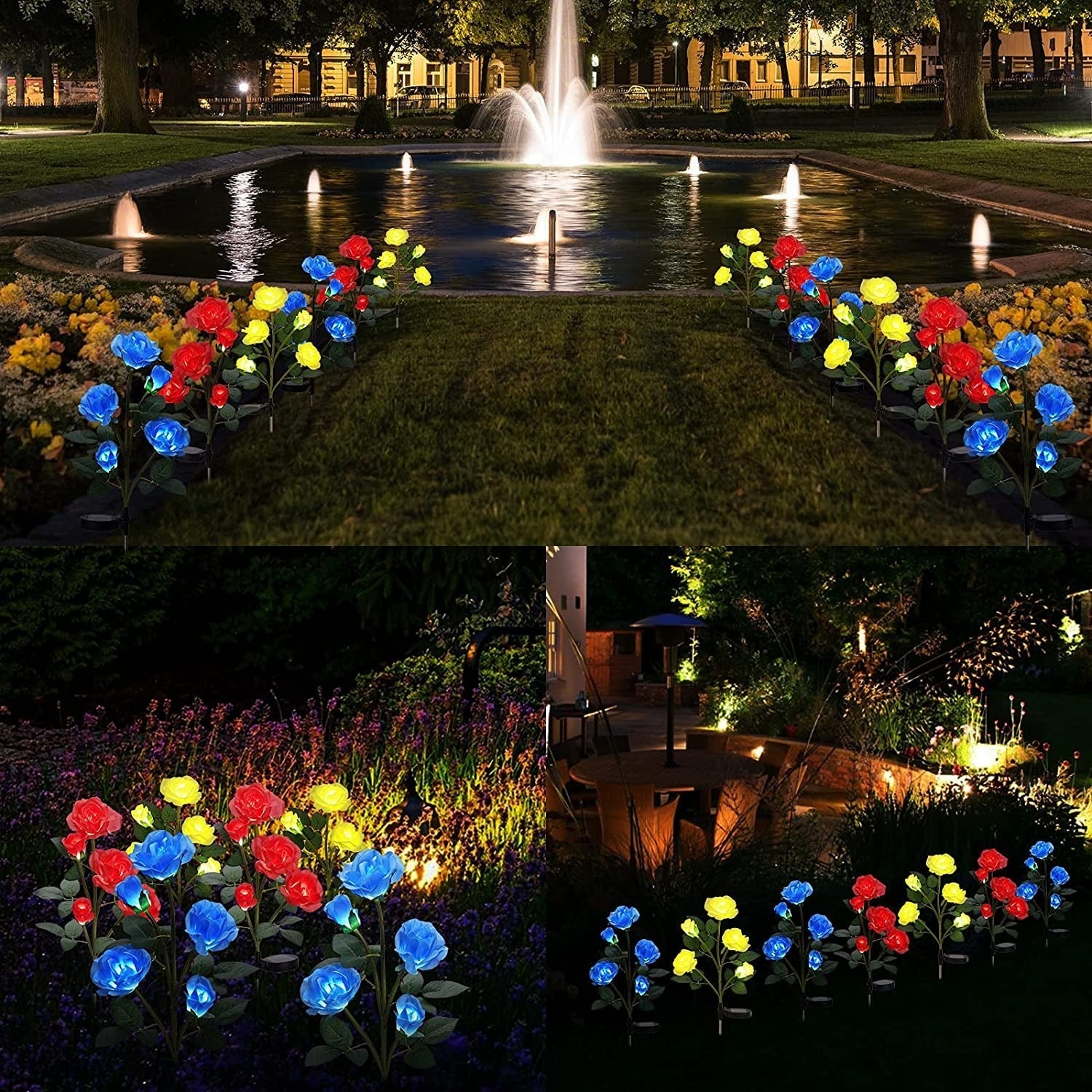 Solar Rose Light Lamp white  Rose Flower