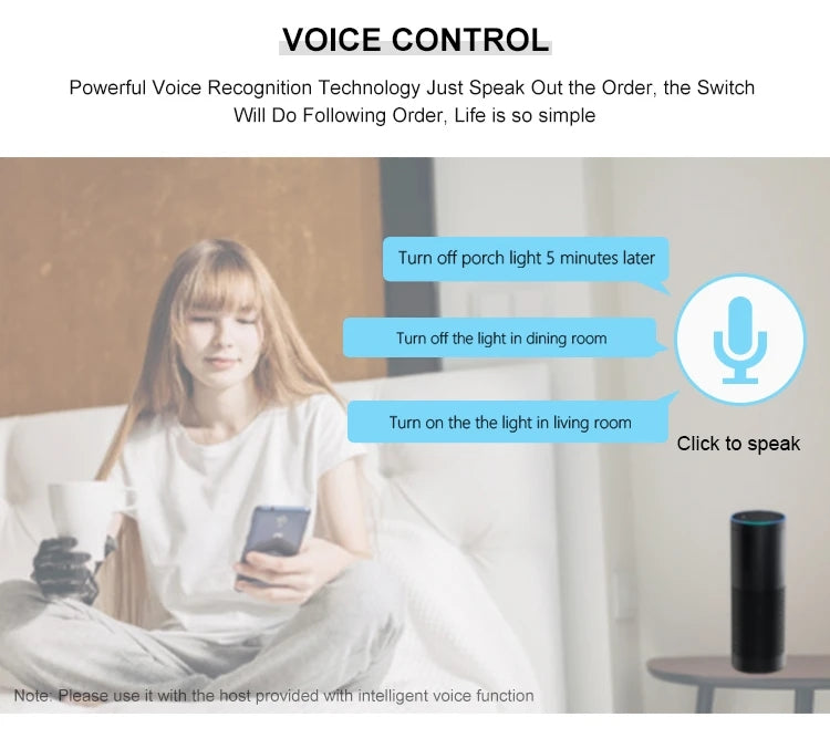 Tuya Smart Light Switch WiFi 2 Gang Wireless Touch Sensor Remote Control