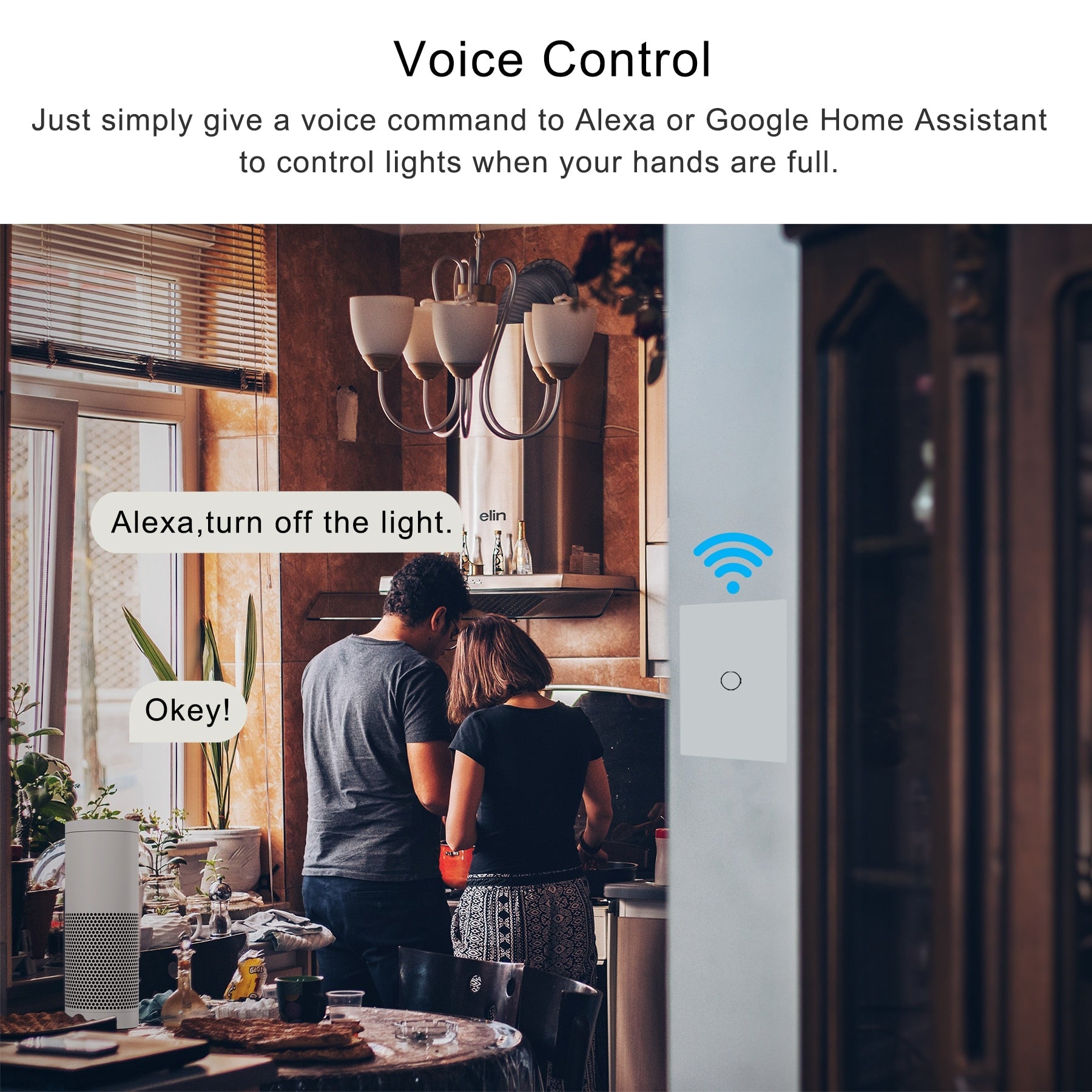 Tuya 240V  1 Gang 1 Way Smart Home Touch Switch WiFi APP Control Alexa Google