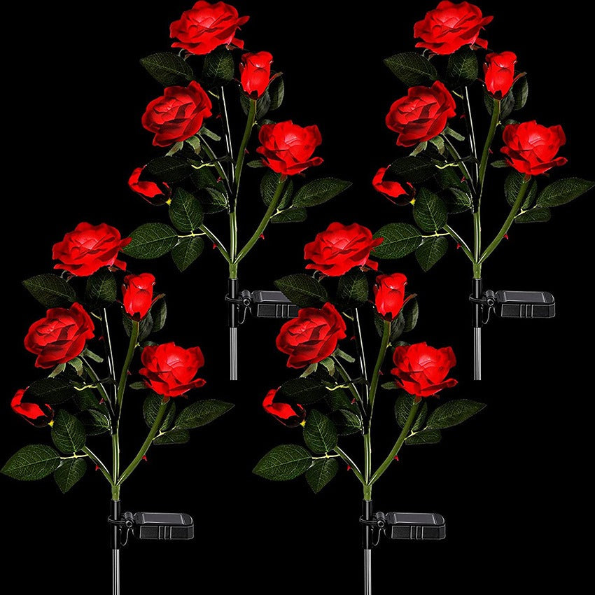 Solar Rose Light Lamp Blue Rose Flower