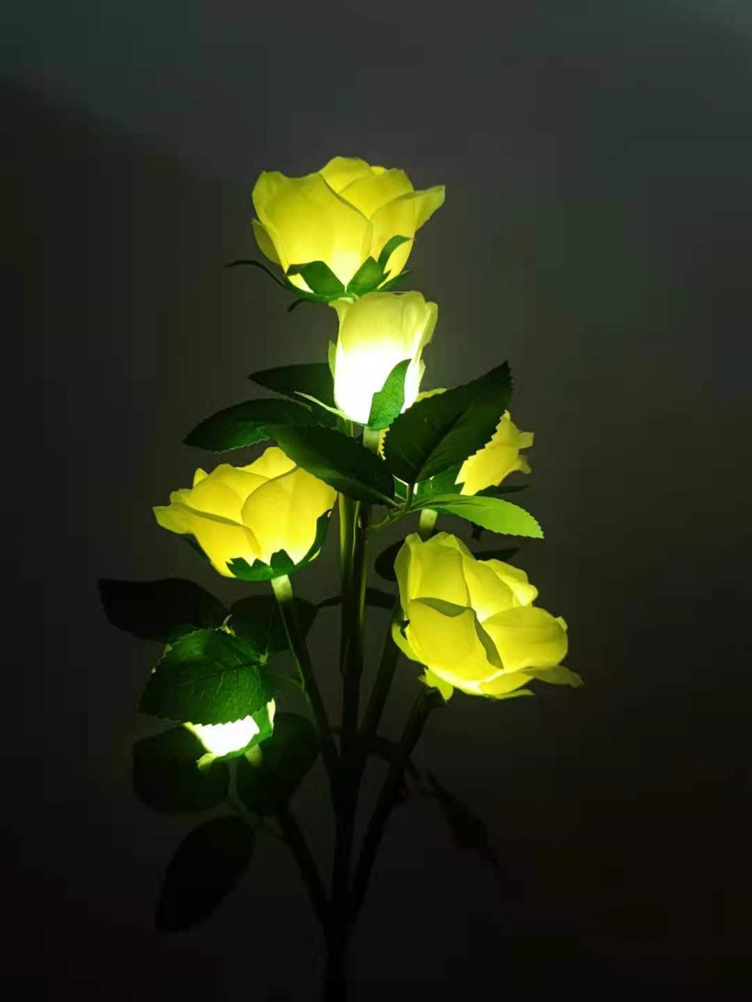 Solar Rose Light Lamp Blue Rose Flower